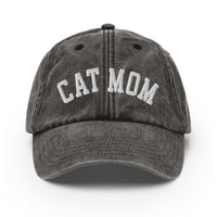 Cat Mom Vintage Denim Hat